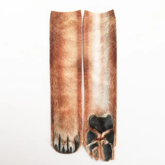 Heat Transfer 3D Printing Socks Animal Hoof Long Tube Dog - Shop at LoveMi