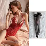 Red And Black Lace Stockings