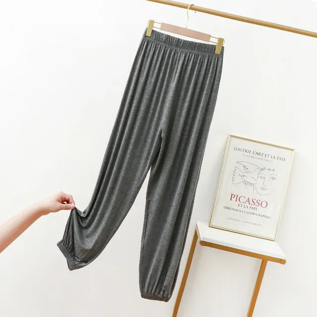 Women's Modal Casual Pants Close Up Petite Bloomers Dark Grey - Shop at LoveMi