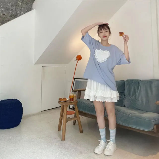High Waist Slim Pleated Cake Skirt White - Shop at LoveMi