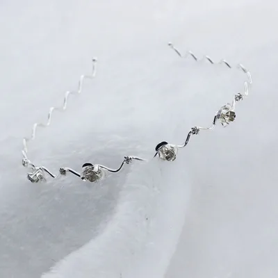 New Metal Cat Ear Headband Female Butterfly Rose Hairpin Double Drainage Silver - Shop at LoveMi