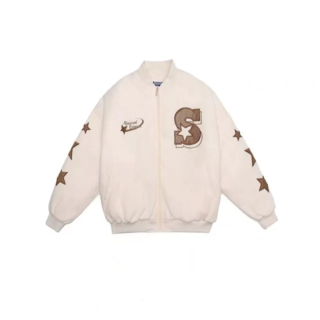 Women's Loose High Street Padded Thick Coat Offwhite Plus Cotton - Shop at LoveMi