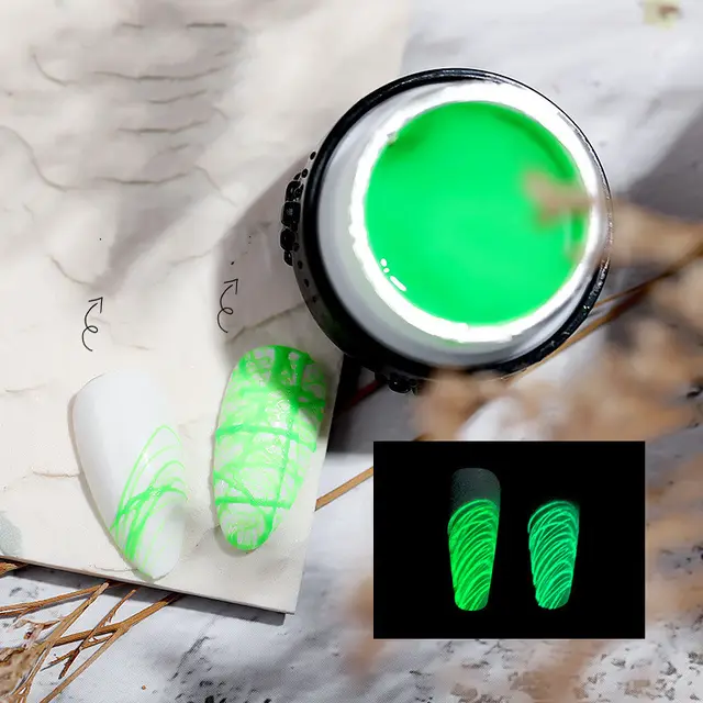 Nail Art Japanese Metal Painted Glue Luminous Green - Shop at LoveMi