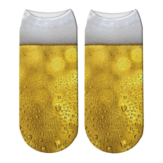 New Sneakers Print New 3D Women's Socks Beer4 - Shop at LoveMi