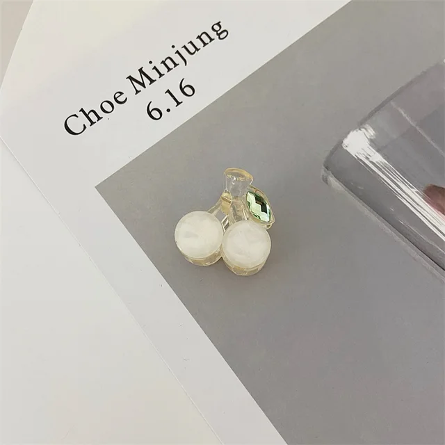 Cherry Simple Versatile Cherry Simple Hair Clip White - Shop at LoveMi