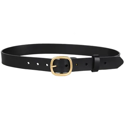Ladies Belt Leather Decoration Versatile Fashion Pin Buckle Black - Shop at LoveMi