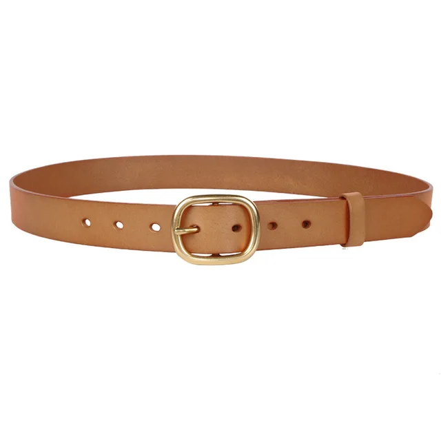 Ladies Belt Leather Decoration Versatile Fashion Pin Buckle Brown - Shop at LoveMi