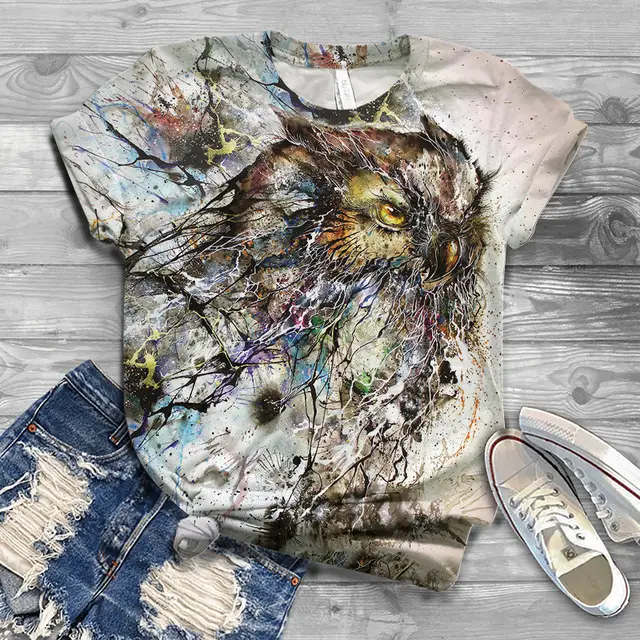 Printed Men's And Women's Tops Loose Short Sleeves Loose Casual T Shirts 3 Style - Shop at LoveMi
