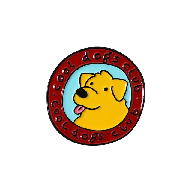 Personality Cute Little Yellow Dog Duck Paint Brooch Pin Badge 1 Style - Shop at LoveMi