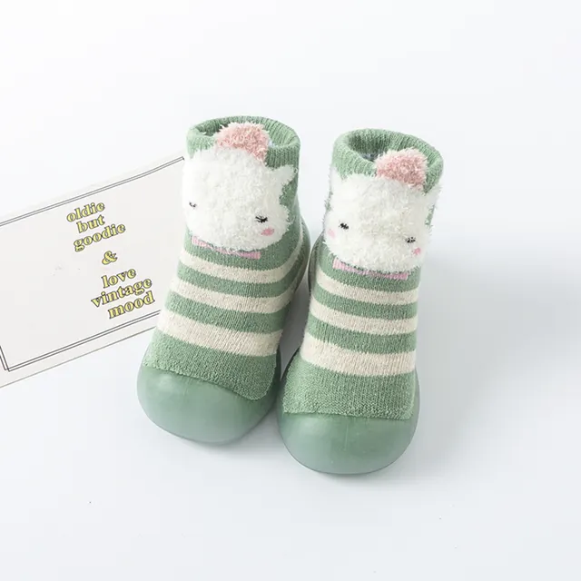 Children's Baby Toddler Mid tube High top Socks Floor Shoes Green - Shop at LoveMi