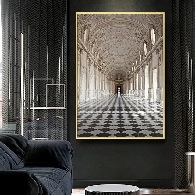 Black And White Modern Architecture Landscape Poster He9 - Shop at LoveMi