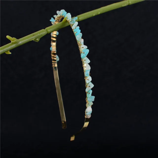 Crystal Amethyst Bridal Hair Comb Headband Aquamarine - Shop at LoveMi