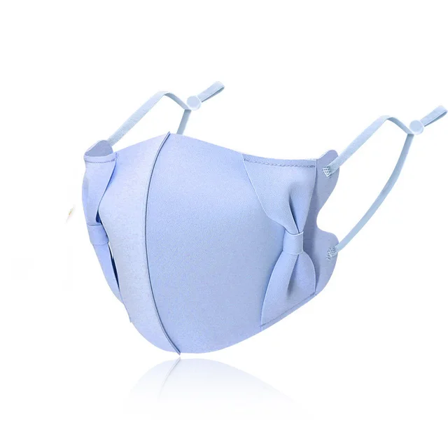Ice Silk Mask ThinSpecial For Washable To Adjust The Cooling Feeling Butterfly Festival Gray Blue - Shop at LoveMi