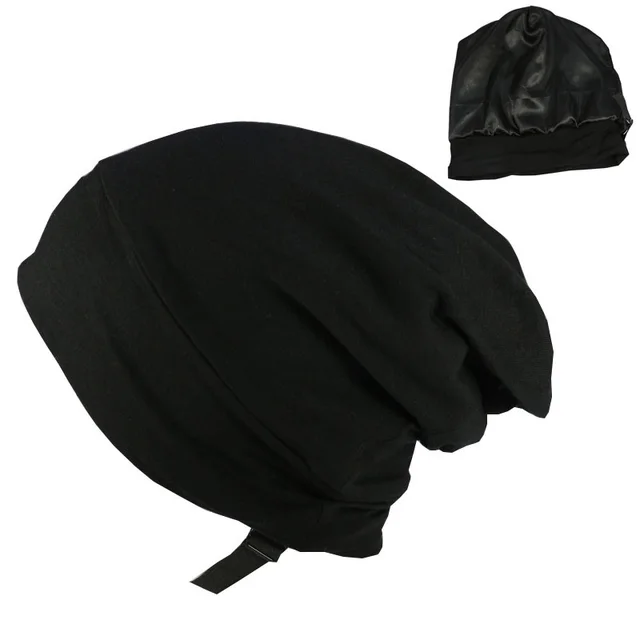 Spring And Autumn Adjustable Men's Satin Lined Hood Black - Shop at LoveMi