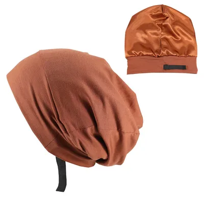 Spring And Autumn Adjustable Men's Satin Lined Hood Light Brown - Shop at LoveMi