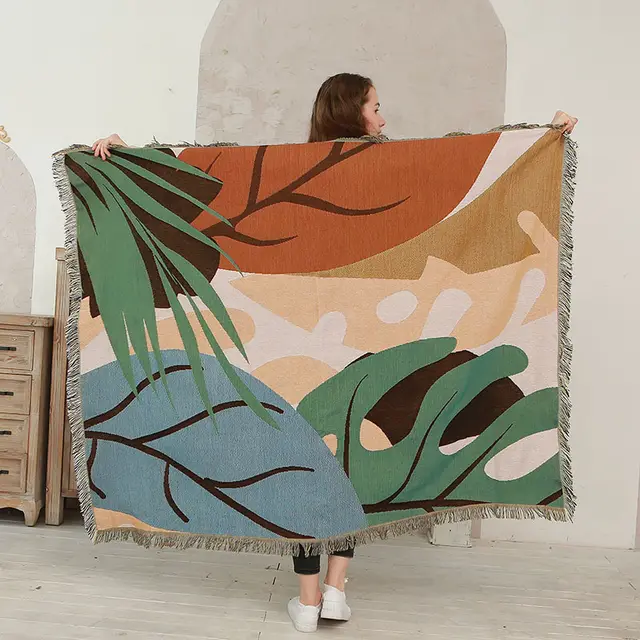 Jungle Sofa Blanket Decorative Blanket Outdoor Tent Camping Hawaii - Shop at LoveMi