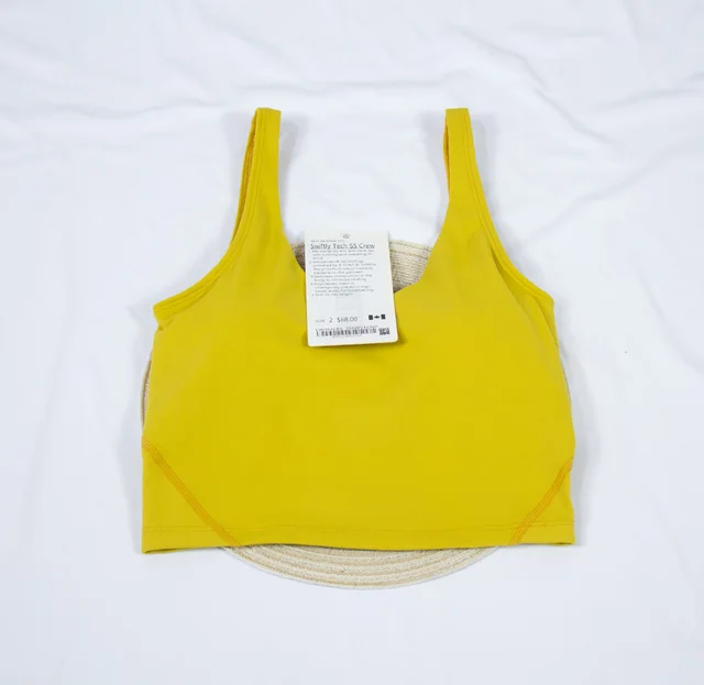 Ladies U Shape Sports Vest Yoga Wear Yellow - Shop at LoveMi