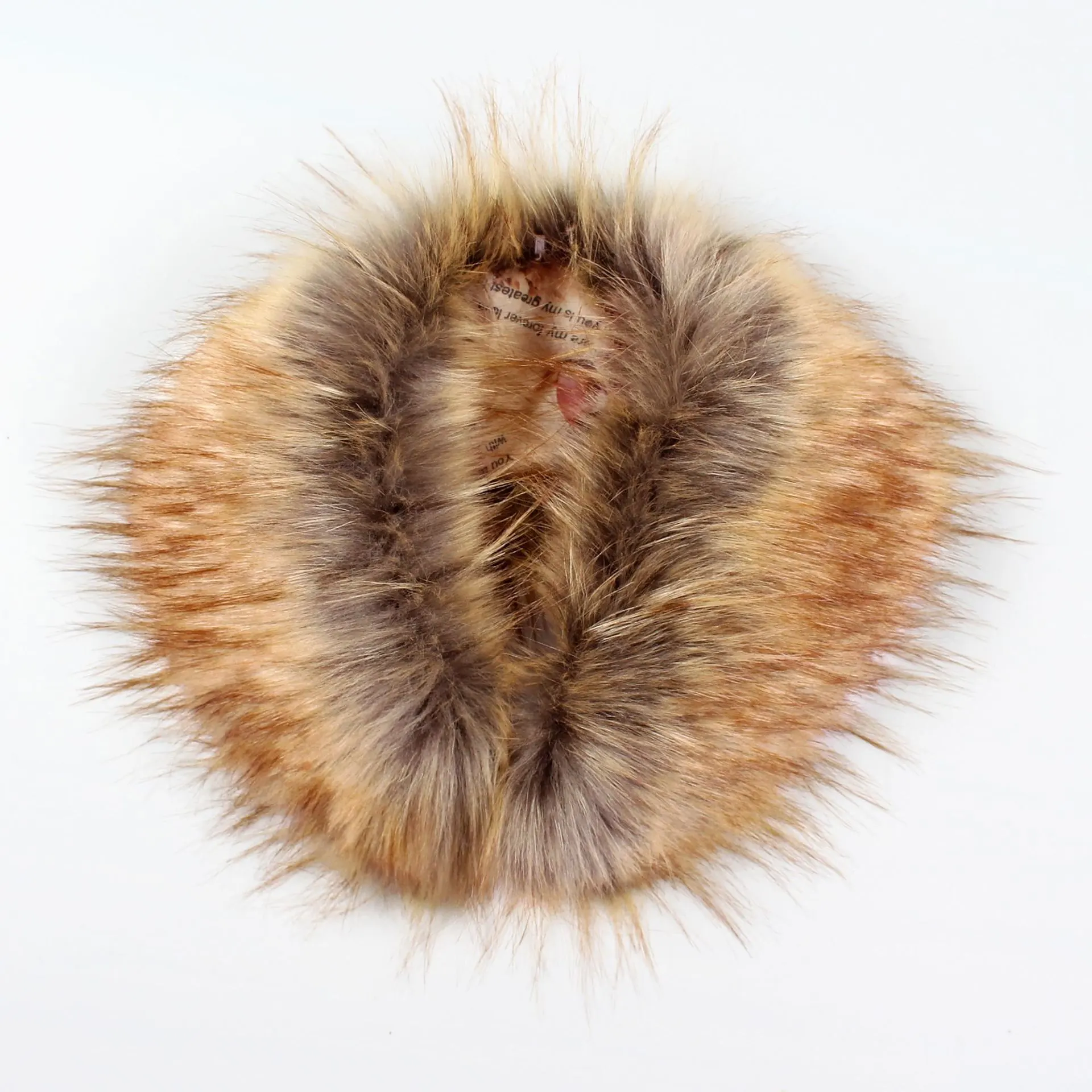 Faux Fox Fur And Rabbit Shawl - Golden Hair