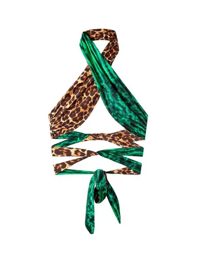 Women's Leopard Print Printed Black Split Swimsuit Printing - Shop at LoveMi