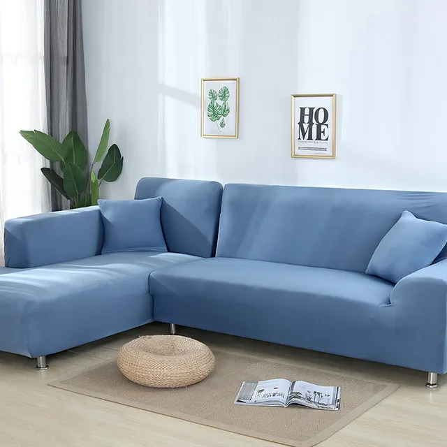 Tight Wrap Sofa Cover Elastic Sofa Cover Grey Blue - Shop at LoveMi
