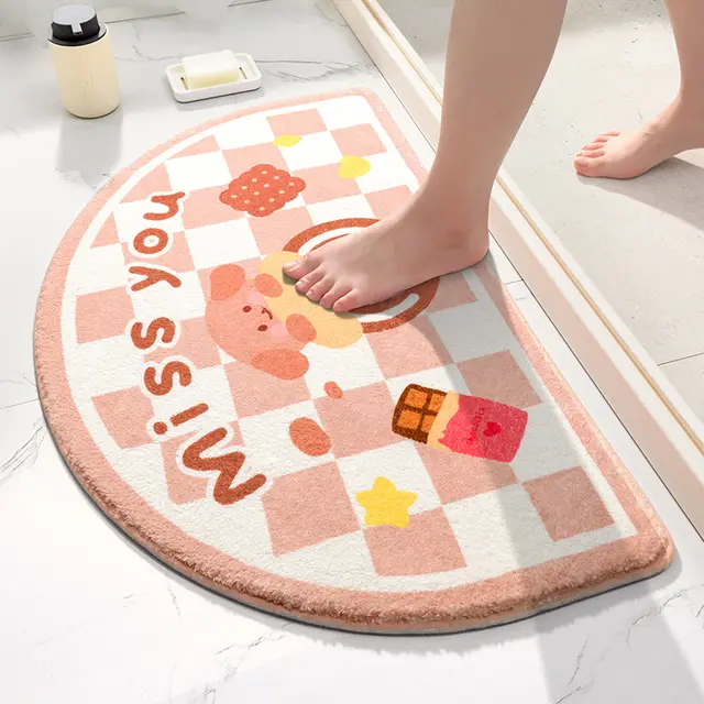 Absorbent Bathroom Nonslip Mat Entry Door Mat Door Foot Pad Toilet Entry Door Home Mat Panda Life - Shop at LoveMi