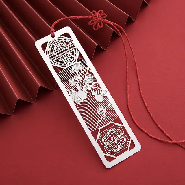 High grade Metal Literature And Art Hollow Bookmark Cute Gift For Women Happiness And Longevity - Shop at LoveMi