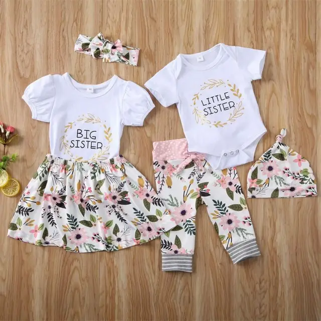 Parent child Sister Clothing Children's Clothing Letter Printing Long Sleeve Short Sleeve Miss - Shop at LoveMi