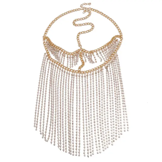Punk Rhinestone Fringed Head Chains White - Shop at LoveMi