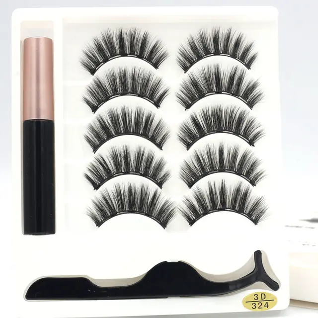 Five pairs of magnet eyelashes D324 - Shop at LoveMi