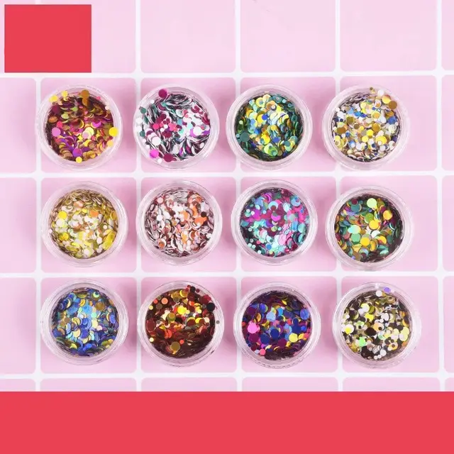 DIY 12 color glitter set Laser Sequins - Shop at LoveMi