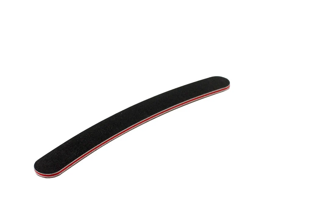 Manicure sand black polishing strip polishing strip nail tool nail file red heart black sand - Curved Shape