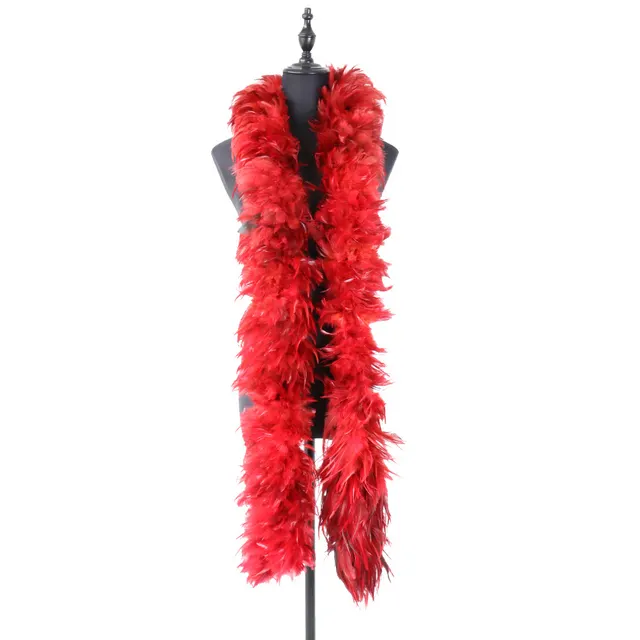 Feather Stripe Scarf Ornament Stage Ornament Ornament Tip Red - Shop at LoveMi