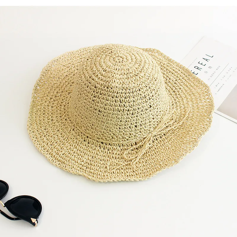 Spring And Summer Parent-child Straw Hat Raffia Handmade - Beige