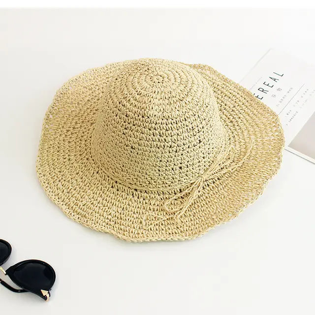Spring And Summer Parent child Straw Hat Raffia Handmade Beige - Shop at LoveMi