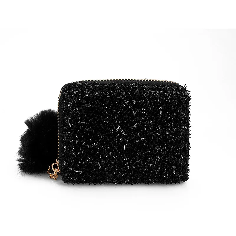 Short Solid Color Mini Multi Card Small Wallet Black - Shop at LoveMi