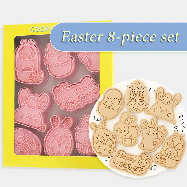 Easter Cookie Mold Cartoon Bunny Easter Egg Cookie Press - Shop at LoveMi