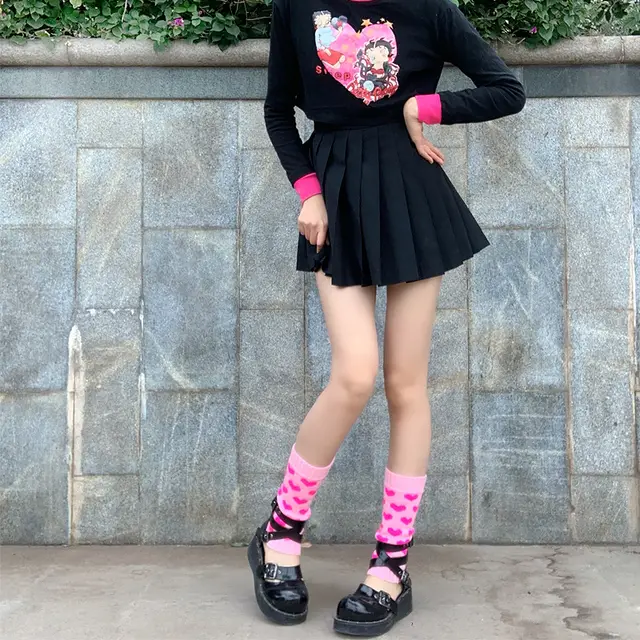 Japanese Subculture Socks To Keep Warm Women Pink - Shop at LoveMi