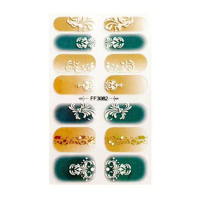 Fashion 3D Embossed Nail Stickers O - Shop at LoveMi