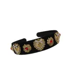 Ins Wind C Clip Chain Fabric Diamond Round Headband Women - Red1