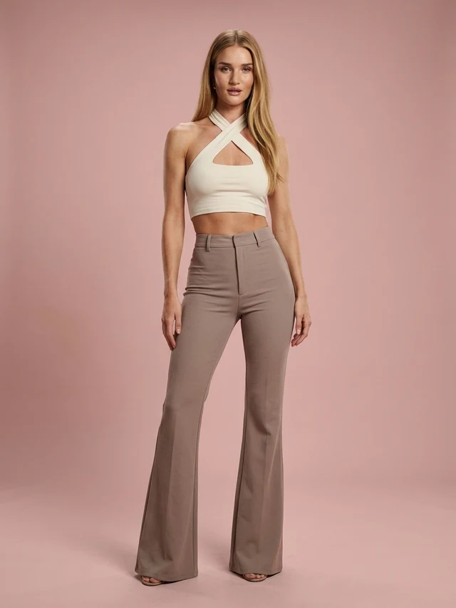 Fashionable High Waist All match Slim Fit Mocha - Shop at LoveMi