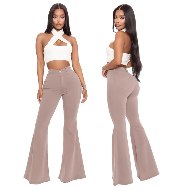 Fashionable High Waist All match Slim Fit Mocha - Shop at LoveMi