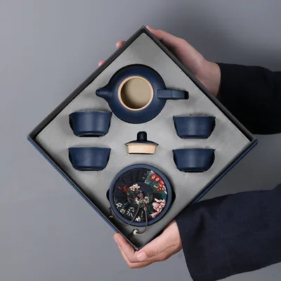 Ceramic Kung Fu Tea Set Gift Box Set Business Small Gift - Shop at LoveMi