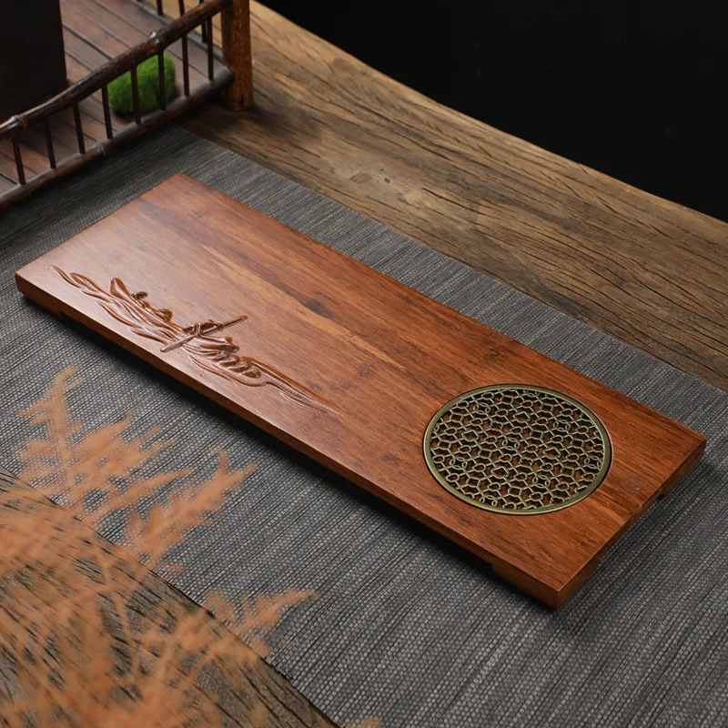 Creative Retro Household Solid Wood Tea Tray Small Fan - Shop at LoveMi