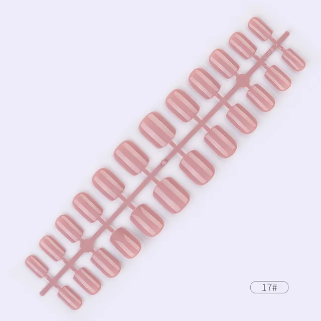 Solid Color Wear Fake Nail Patches 17Color - Shop at LoveMi