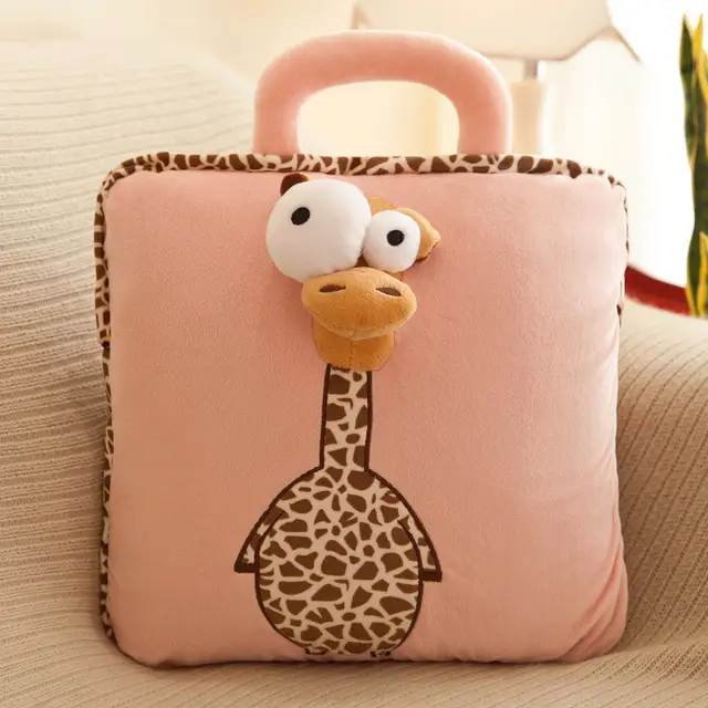 Functional Cartoon Folding Pillow Nap Blanket Giraffe - Shop at LoveMi