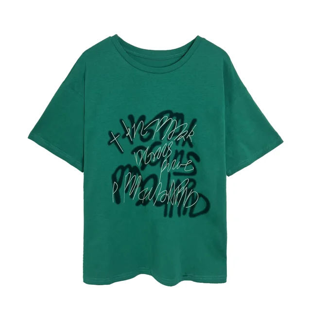 Women's Trendy Short Sleeve T shirt Personality Creative Green - Shop at LoveMi