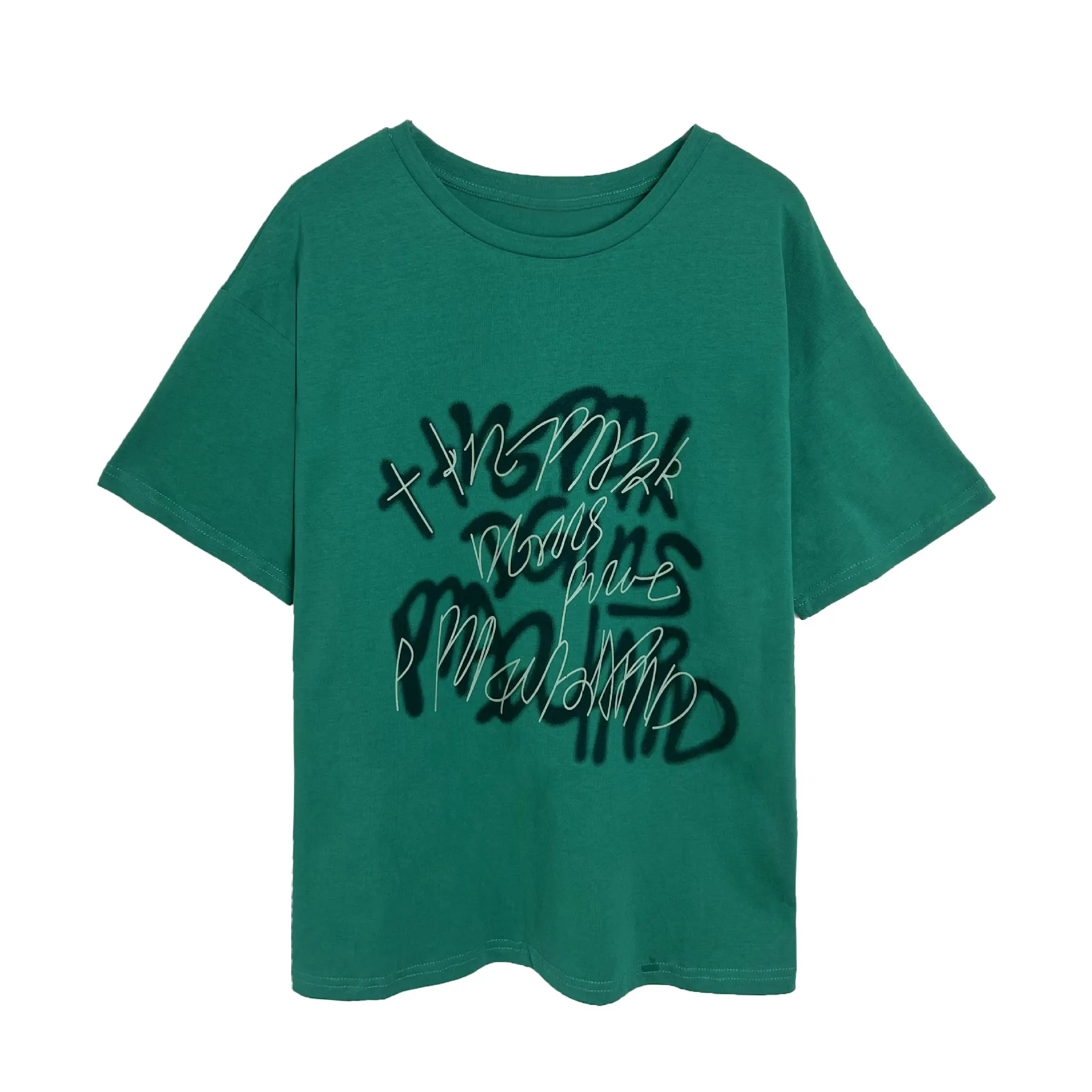 Women's Trendy Short Sleeve T-shirt Personality Creative - Green