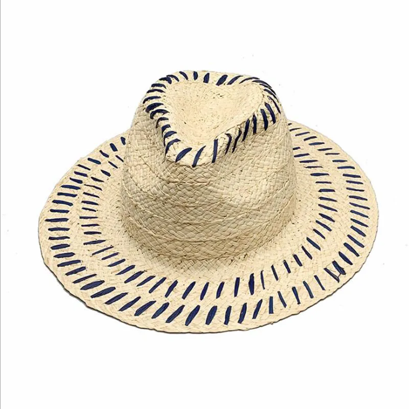 Spring Summer Flat Top Embroidered Visor Hat - Herbal