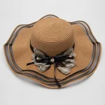 D109 Khaki Lace Bow