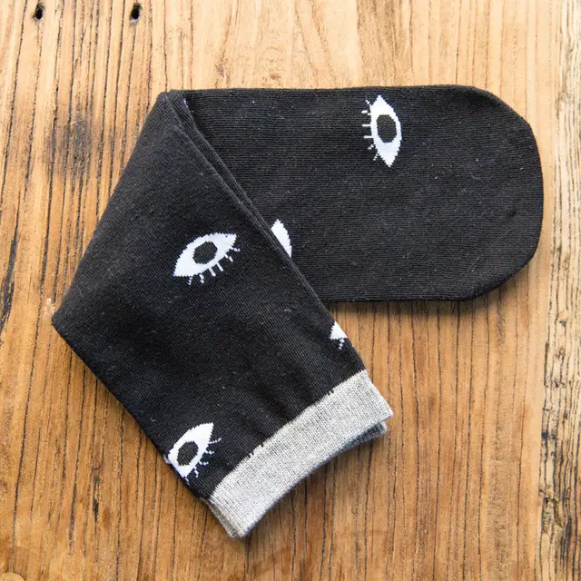 Men's Mid calf Length Sock Creative Eyes Men's Socks Autumn And Winter Cotton Sock Average Size - Shop at LoveMi